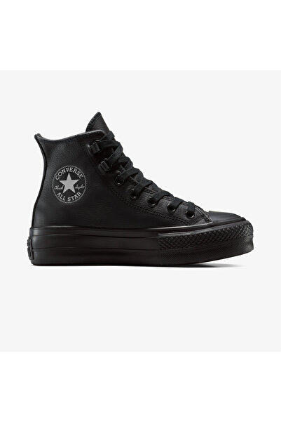 Converse Chuck Taylor All Star Lift Leather High Top Kadın Siyah Sneaker