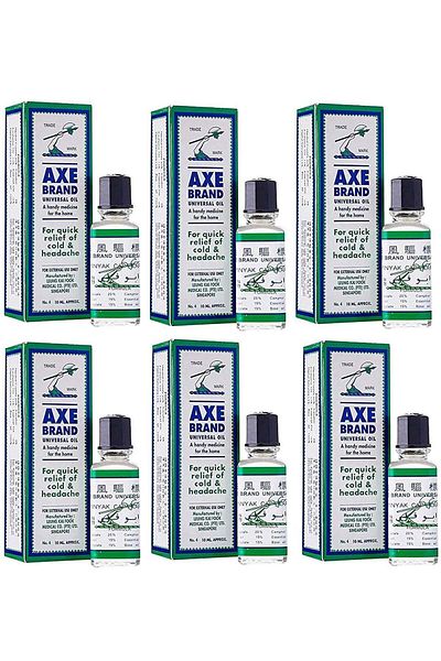 Axe Universal Oil for Quick Relief Of Cold & Headache 10ml (Pack of 6)
