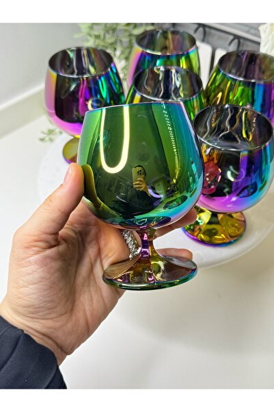 dunyazuccaciye Rainbow 6 Kişilik Meşrubat & Kahve Yanı Su Bardağı