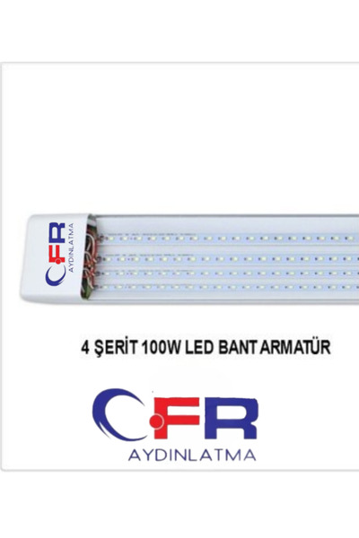 CFR LED AYDINLATMA 100W 6500K Beyaz Işık Kristal Yatay Led Bant Armatür-1,2,3,4,5,6,8,10,100-ADET
