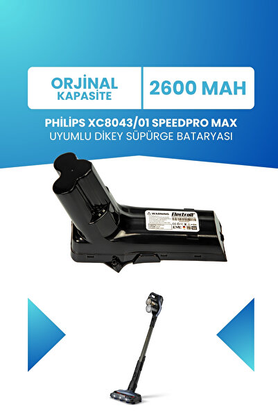ELECTROLL Philips 8000 Serisi XC8043/01 SpeedPro Max Uyumlu Batarya 25.2 V 26...