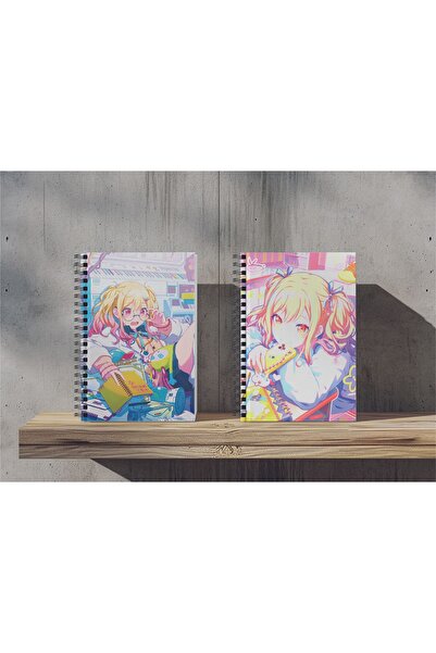 nihonwosekai 2Pcs A5 Size Unlined 50 Sheets Anime Spiral Notebook Hatsune Miku Pjsekai Colorful Project Sekai