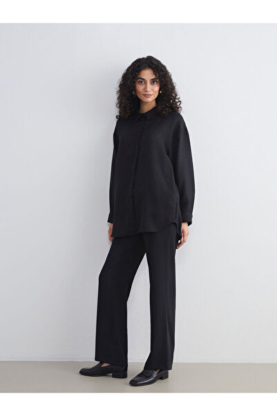 LC Waikiki Black Elastic Waist Women's Trousers