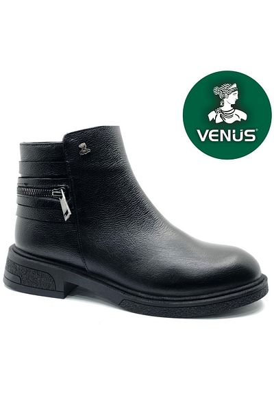 Venüs Umbra Genuine Leather Non-Slip Sole Orthopedic Women's Boots Black