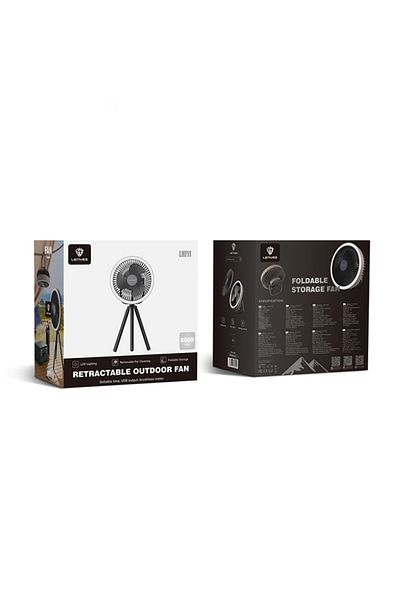 Lenyes LHF11 LED Light 4-Stage Multifunctional Cooling Fan White