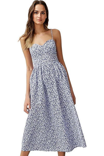 PayBuy Rochie midi de damă Model floral Potrivire confortabilă Combinație de ...