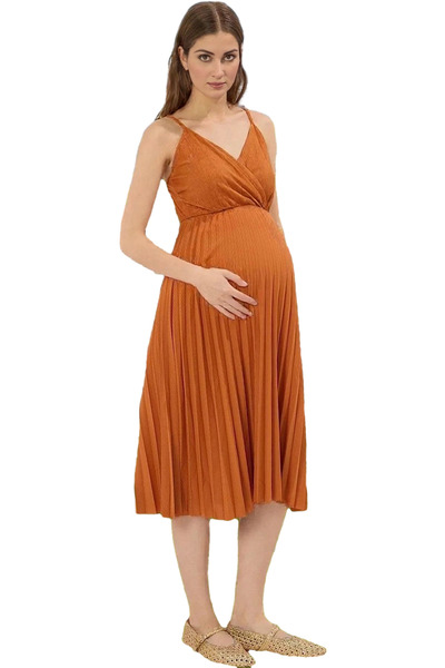 PayBuy فستان نسائي متوسط ​​الطول بطيات، نمط زهور، رقبة على شكل حرف V، حمالات ...