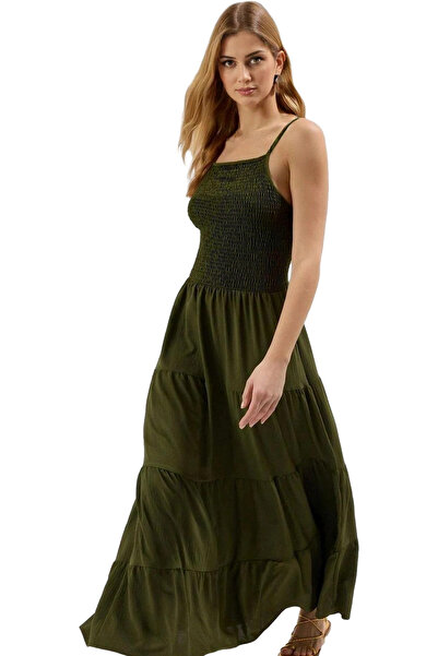 PayBuy Rochie maxi pentru femei Fusta stratificată Guler Halter Tesatura Tesa...