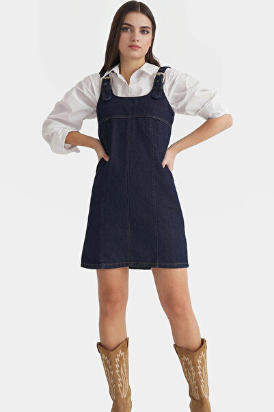 PayBuy Women's Denim Mini Dress with Adjustable Strap Cotton Summer Casual Summer Indispensable