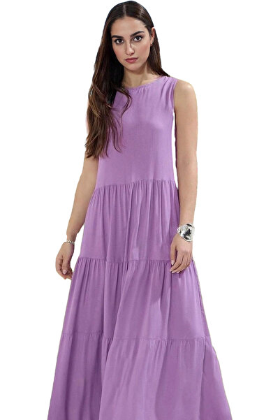 PayBuy Rochie maxi pentru femei Design în straturi Casual țesut viscoz Utiliz...