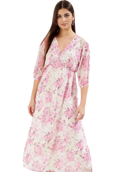 PayBuy Women's Maxi Chiffon Dress Abstract Pattern Comfortable Summer Casual ...