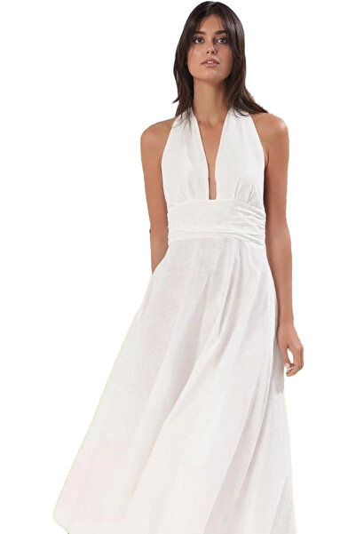 PayBuy Γυναικείο φόρεμα παραλίας με μίντι μήκος με μονό μανίκι βαμβακερό καλο...