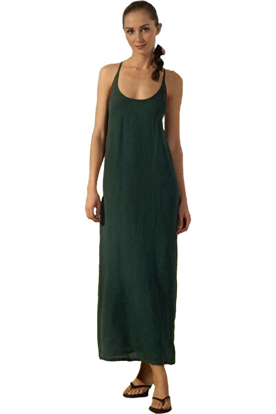 PayBuy Rochie maxi de in pentru femei, cu decolteu în V, ocazional, stil de v...