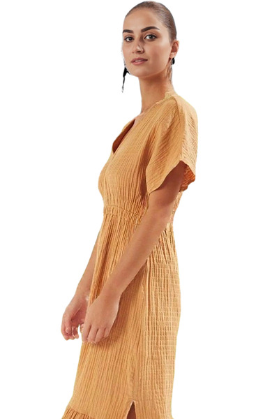 PayBuy Rochie de plajă maxi de muselină pentru femei, cu detaliu de șnur, din...