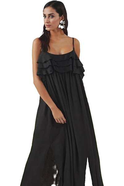 PayBuy Γυναικείο μάξι φόρεμα με βολάν με ένα μανίκι Λεπτομερές ιξώδες καλοκαι...