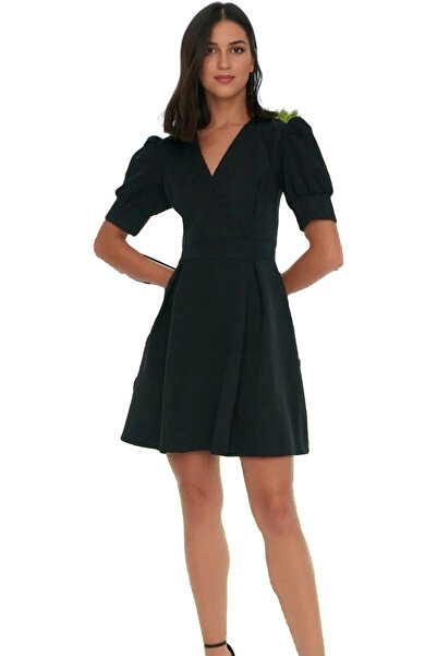 PayBuy Mini rochie de damă cu decolteu în V mânecă balon talie baterie detali...