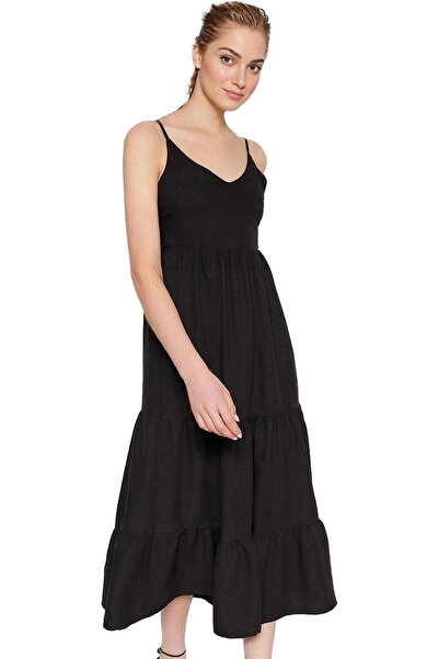 PayBuy فستان نسائي طويل من قماش الزنبق، قماش سكيتير، صيفي، يومي، عطلة نهاية ا...