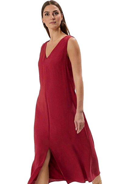 PayBuy Rochie de damă, lungime midi, cu decolteu în V, croială dreaptă, stil ...