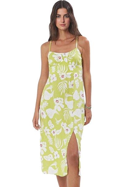 PayBuy Rochie midi cu model floral pentru femei, țesătură țesătă de vară, oca...