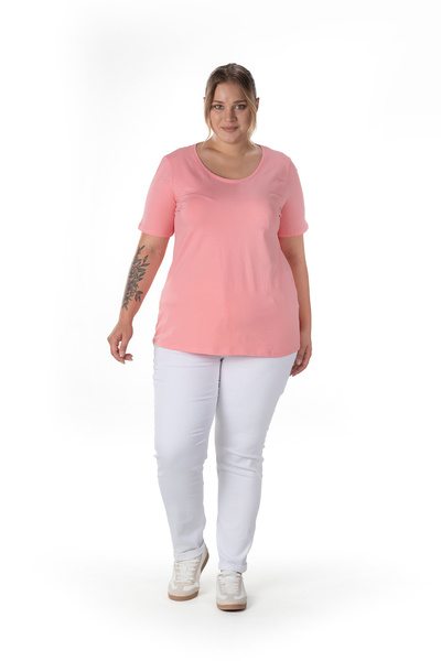 Stil Diva Plus Size Short Sleeve Basic T-Shirt 10971529
