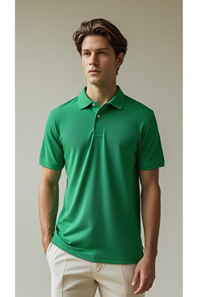 akyıldız iş elbiseleri Ανδρικό μπλουζάκι με κανονική εφαρμογή από βαμβακερό ύφασμα με απαλή υφή που αναπνέει χωρίς κυματισμό με γιακά πόλο