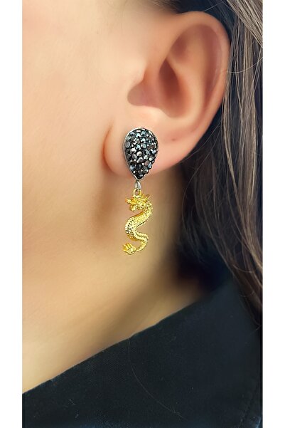 TAKİŞKO SİYAH TAŞLI KÜPE