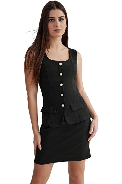 PayBuy Rochie mini pentru femei, țesătură țesătură, detalii fine, ocazional ș...