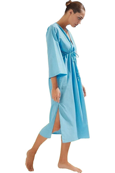 PayBuy Rochie maxi de plajă pentru femei, cu model zebră, cu decolteu în V, d...