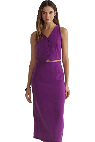 PayBuy فستان نسائي متوسط ​​الطول على شكل حرف A من القماش المنسوج، أنيق يوميًا...