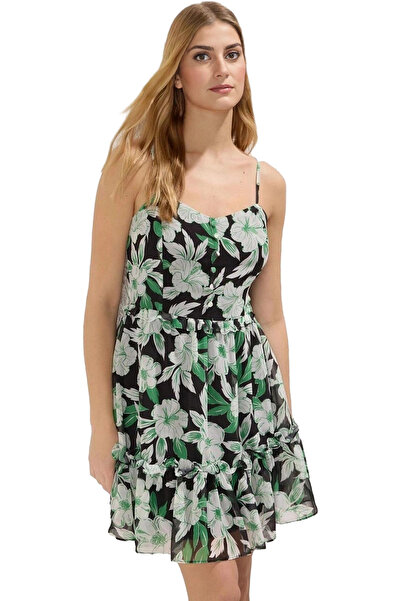 PayBuy Γυναικείο φλοράλ μίνι φόρεμα σιφόν με επένδυση με γιακά καρδιάς Καλοκα...