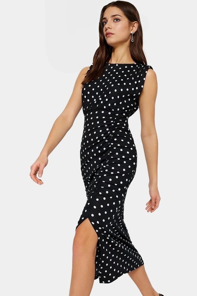 PayBuy Rochie maxi de damă cu model cu buline Bodycon Model Casual Cutie Stil zilnic Material de calitate