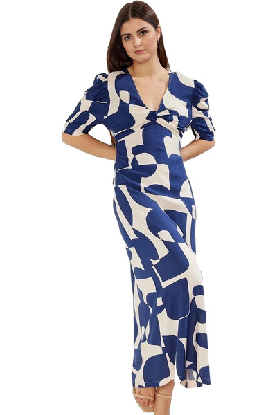 PayBuy Women's Geometric Pattern Midi Dress Viscose Fabric Comfortable Summer Daily Summer's Must-Have