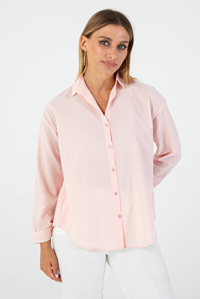 Nuevo Cămașă de damă din țesătură Oxford texturată, cu croială confortabilă, ...