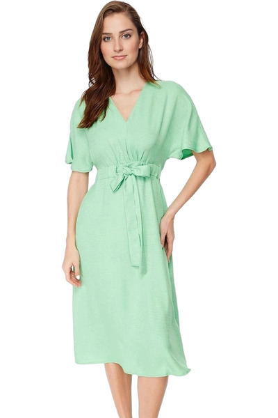 PayBuy Rochie midi în formă de A pentru femei Aspect de in Rochie cu decolteu...