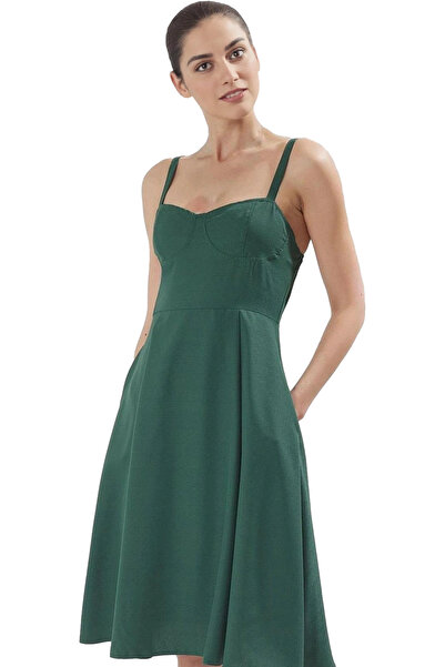 PayBuy Rochie midi de vară pentru femei, țesută din bumbac, stil casual, week...