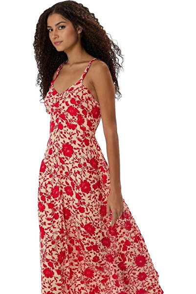 PayBuy Γυναικείο φλοράλ μίντι φόρεμα με λαιμόκοψη V Skater Casual καλοκαιρινό...