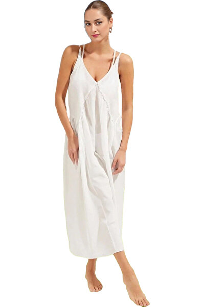 PayBuy Γυναικείο μάξι φόρεμα με λαιμόκοψη V, καλοκαιρινό τσακισμένο υφαντό άν...