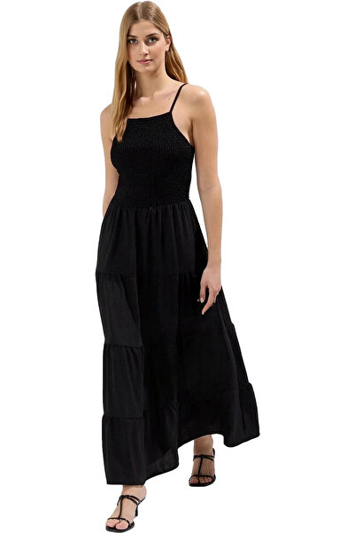 PayBuy Rochie maxi pentru femei Fusta stratificată Guler Halter Tesatura Tesa...