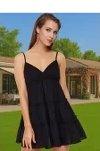 PayBuy Γυναικείο μίνι φόρεμα βαμβακερό με βολάν με λαιμόκοψη V για καλοκαιριν...