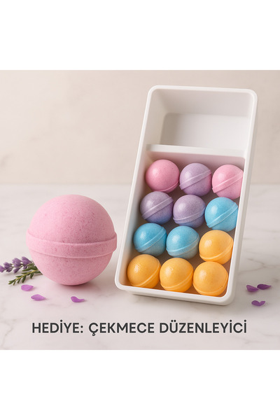 naturgleam 12 Adet Spa Banyo Topu Nem Bombası – Manikür Pedikür Spa Seti + Dü...