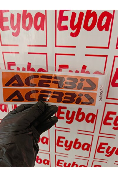 EYBA STİCKER Acerbis 19X6 cm Baskes 1 Color Printing Sticker, Bicycle, Carava...