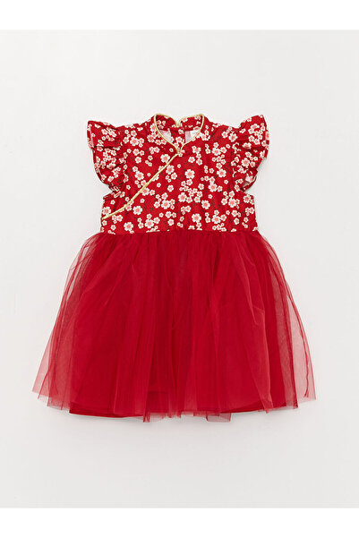 LC Waikiki Crew Neck Floral Baby Girl Dress