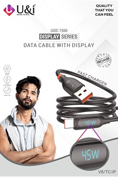 U & I Born To Win شحن سريع 45 واط من النوع C بطول متر واحد | من USB إلى Type-...