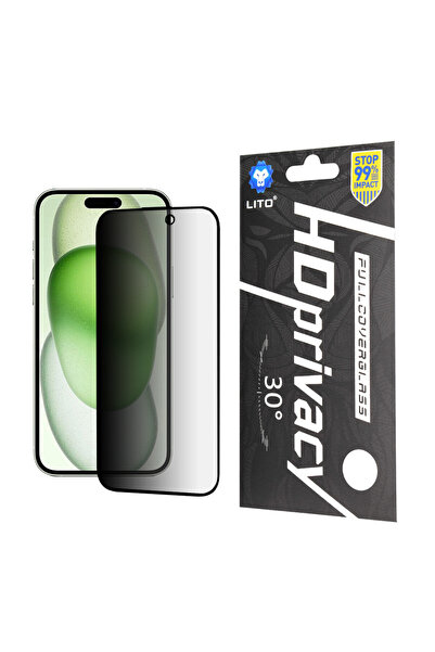 Lito Carcasă pentru iPhone 15 Plus - HD Privacy - Neagră