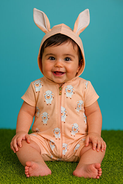 KAMİKAM قطن جميل جداً، بغطاء رأس قطعة، نوعية جيدة، رومبير للأطفال