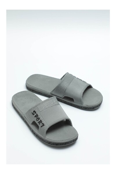 Yüsra Shop Gezer Non-Slip Sole, Gray Color Super Slippers for Bathroom, Balcony, Pool, Sea, Beach