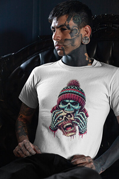 Bigonya Gothic Style Special for Lovers, Friendship with Death Printed, Unisex Design T-Shirt