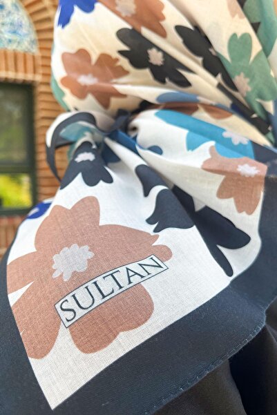 Sultan Eşarp Sultan Fresh Cotton Scarf - Flying Flowers - Sfe009-11