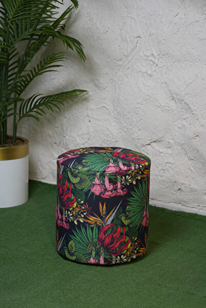 ENCAZİPHOME Bahar Desenli Çok Amaçlı Puf