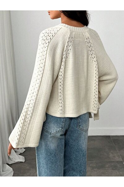 BLM BUTİK Yandan Bağlamalı Geniş Kollu Düğmeli Hırka